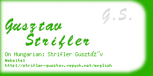 gusztav strifler business card